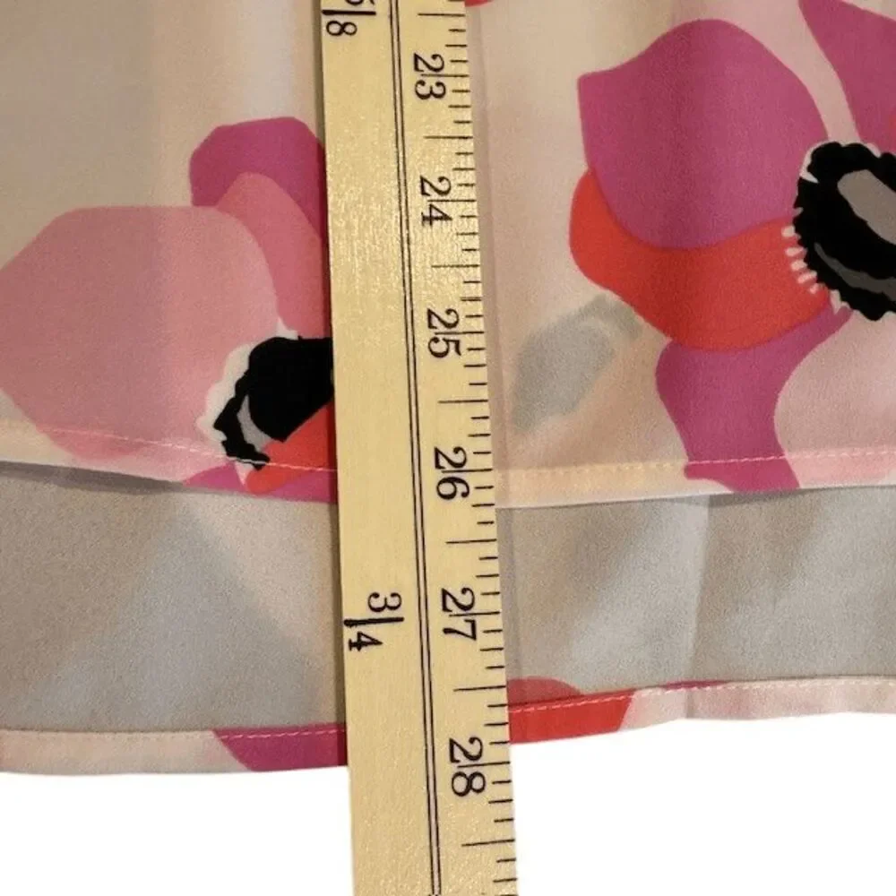 CABI Floating Poppies Halter Tank Tie Back Neck‎ Pink Floral Size Medium